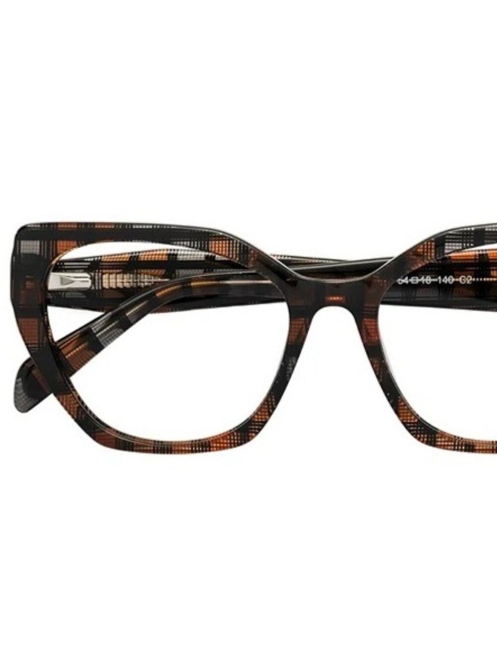 YesGlasses Tilton Hipster Cat Eye Geometric Reader Glasses R15812 Brown 3.0 - Picture 2 of 9